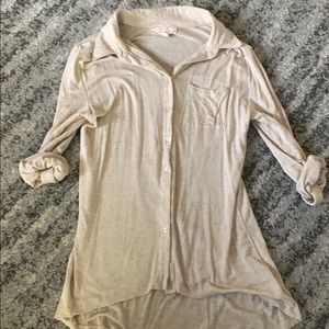 Pink rose size small button down